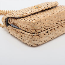 Load image into Gallery viewer, Designer Gucci Wicker Straw Chain Shoulder Bag Beige Mini