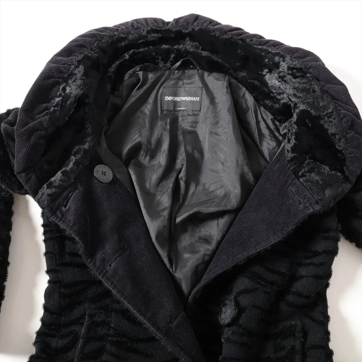 Emporio Armani Wool Coat Black