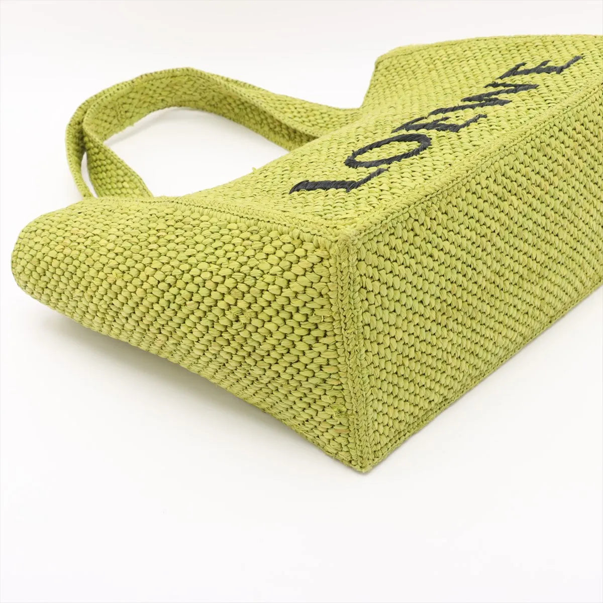 Loewe Raffia Medium Tote Bag Apple Green