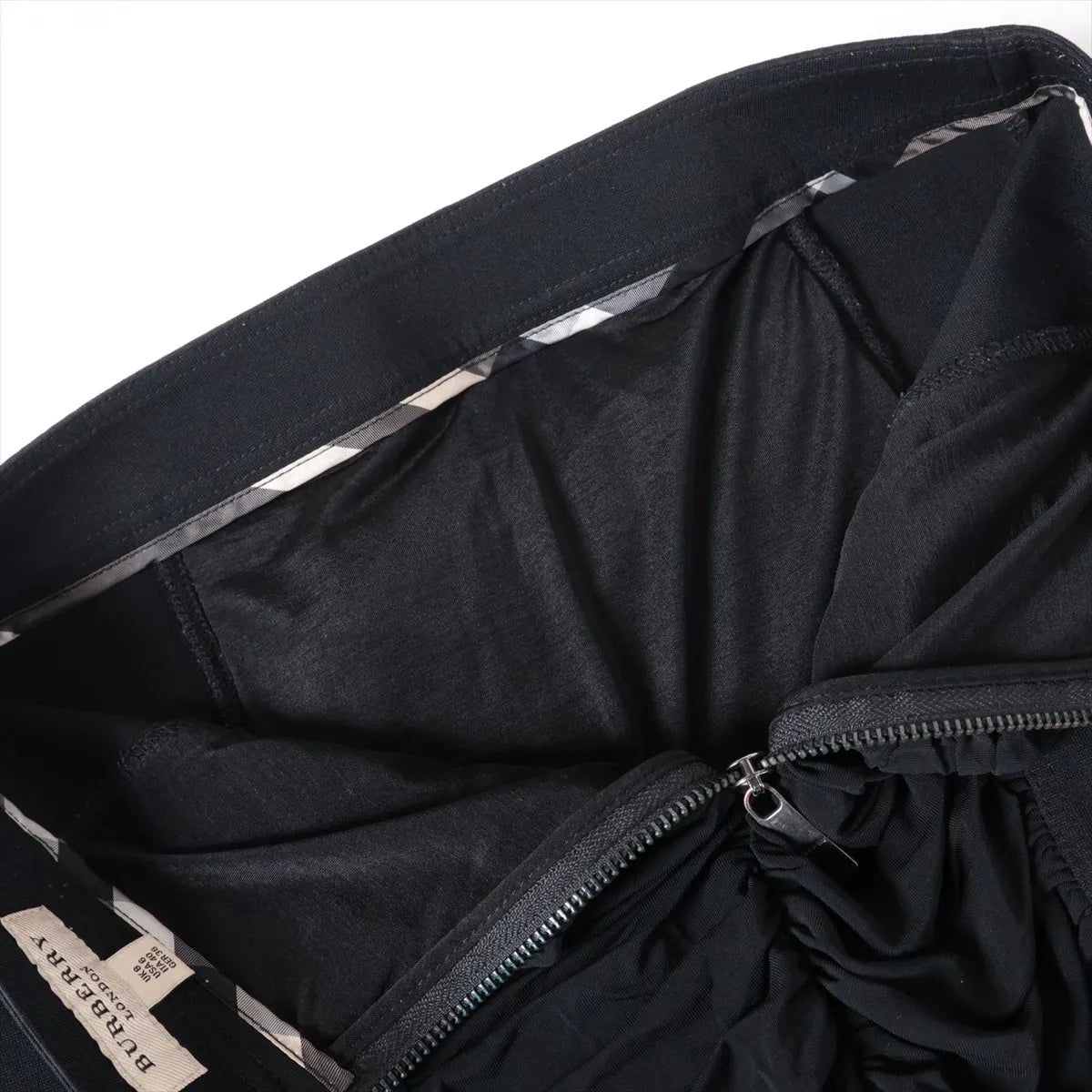 Burberry London Rayon Pencil Skirt Black