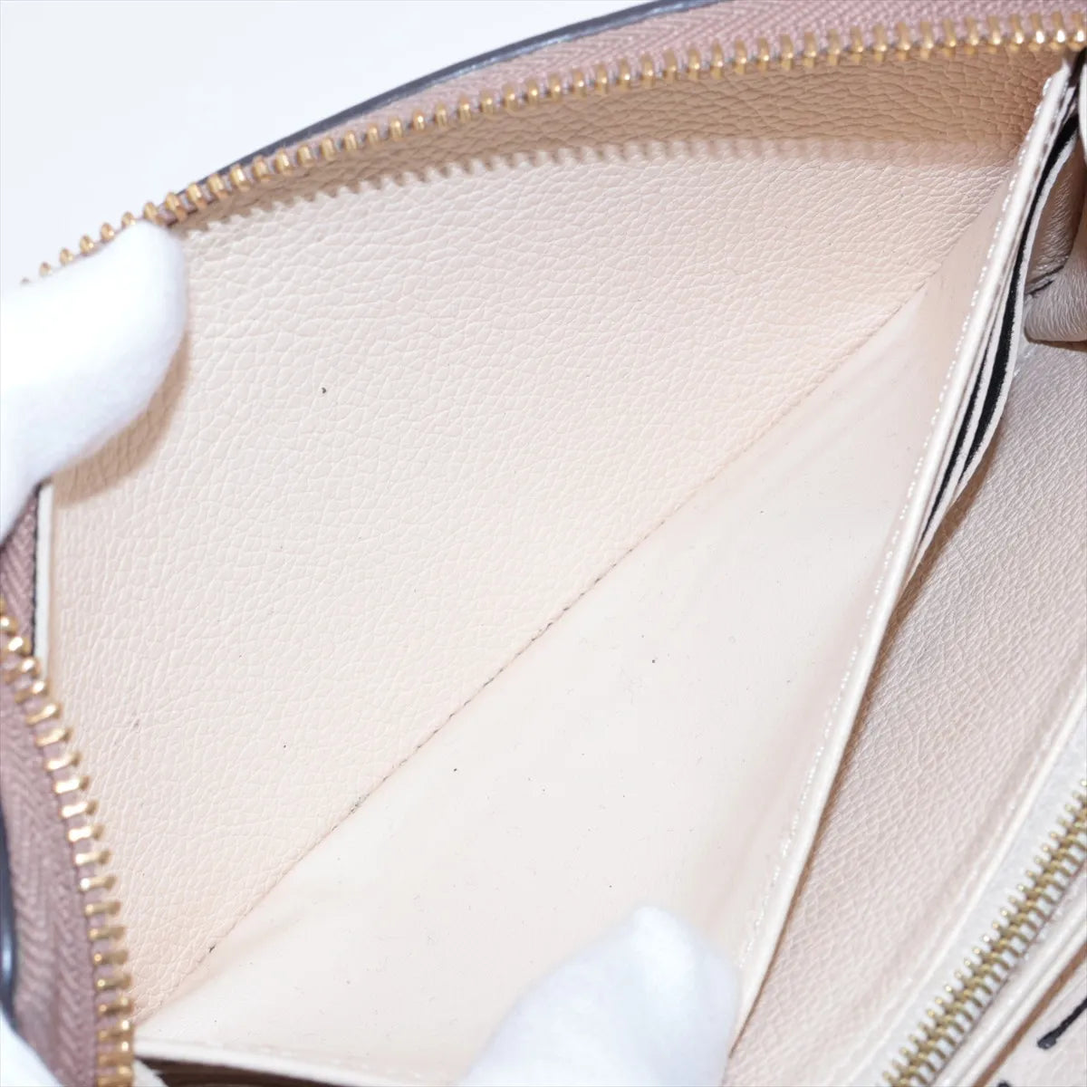 Louis Vuitton Monogram Bicolor Empreinte Zippy Wallet Creme x Bois de Rose
