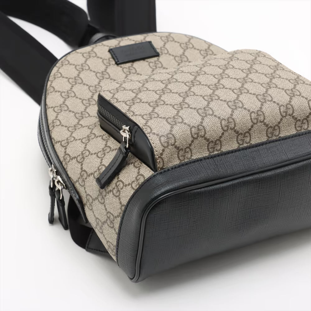 Gucci GG Supreme Backpack Beige x Black