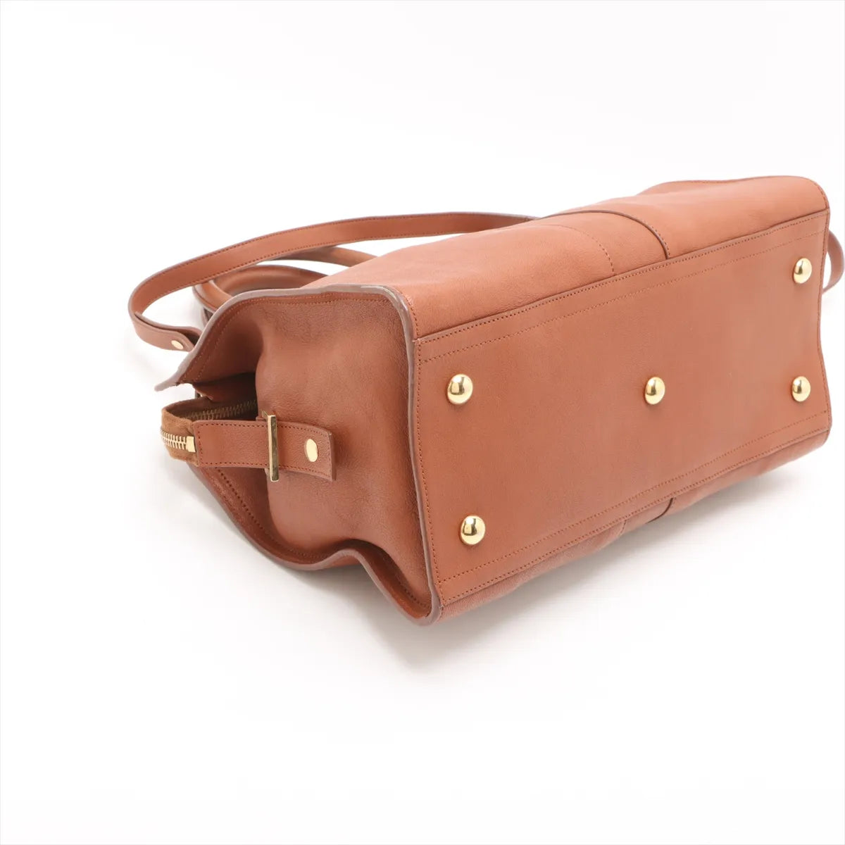 Yves Saint-Laurent Cabas Chyc Leather Two-Way Shoulder Bag Brown