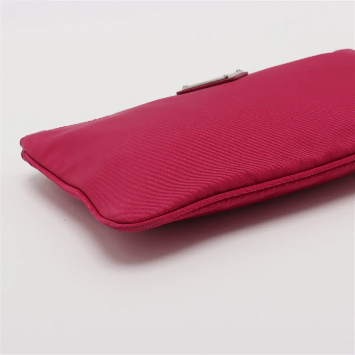 Prada Tessuto Nylon Leather Wristlet Red