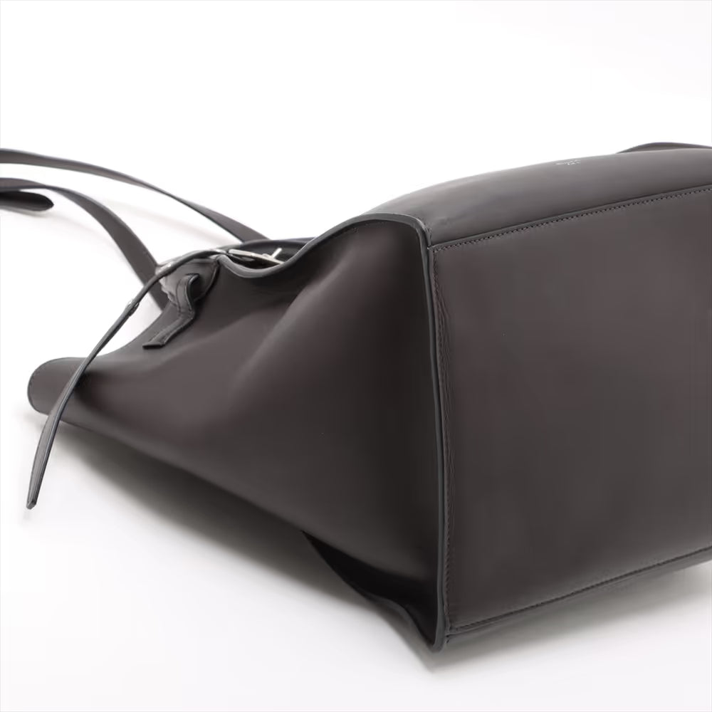 Celine Big Bag Small Leather Two-Way Handbag Dark Brown