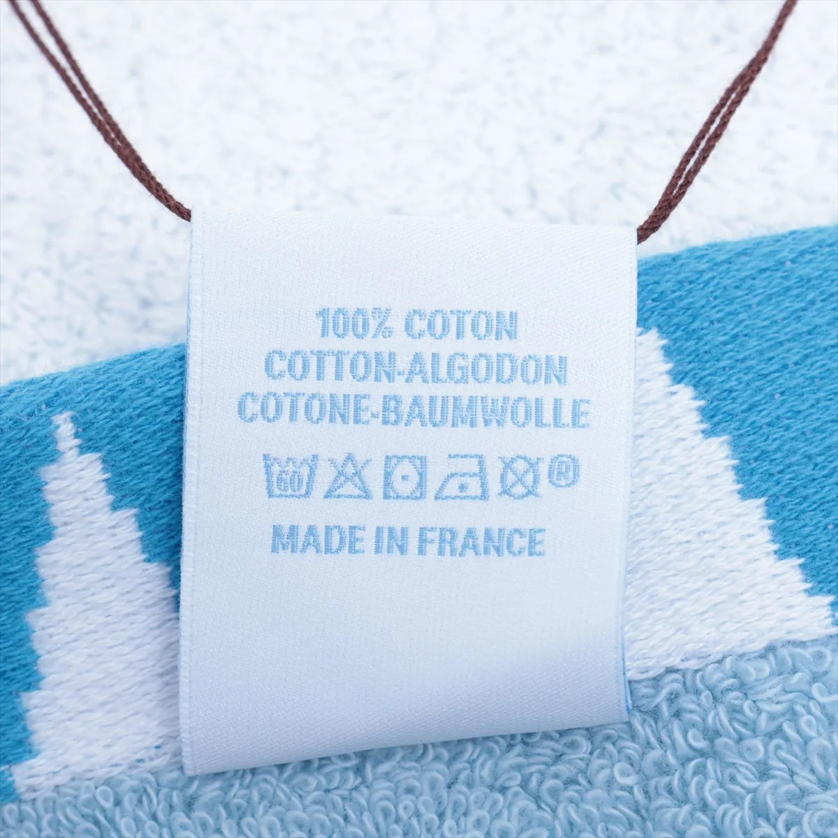Hermès Star Towel Cotton Blue x Green