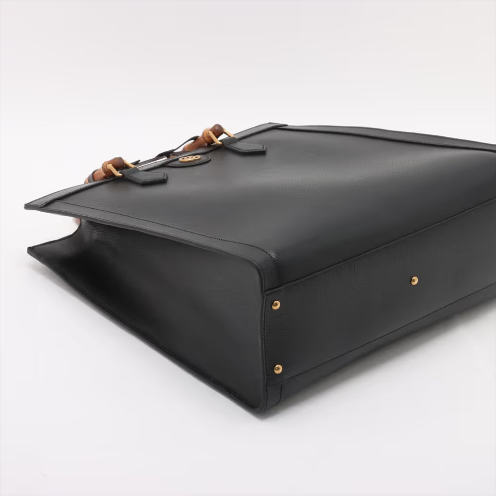 Gucci Bamboo Diana Pigskin Two-Way Handbag Black