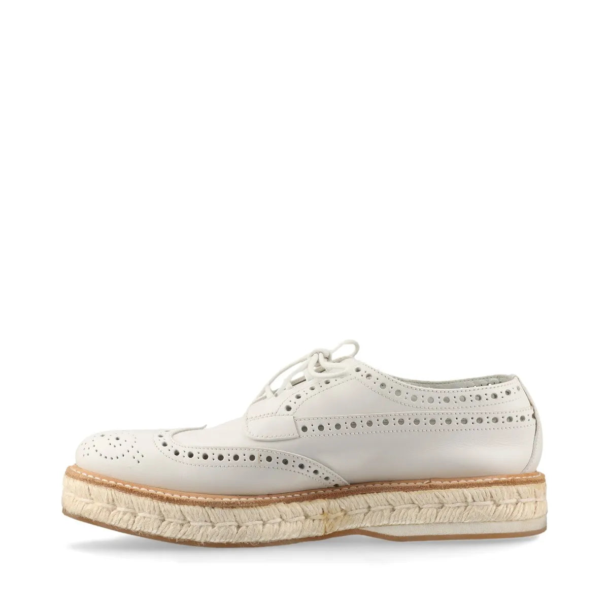 Church's Perforated Leather Keely Espadrilles Shoes White