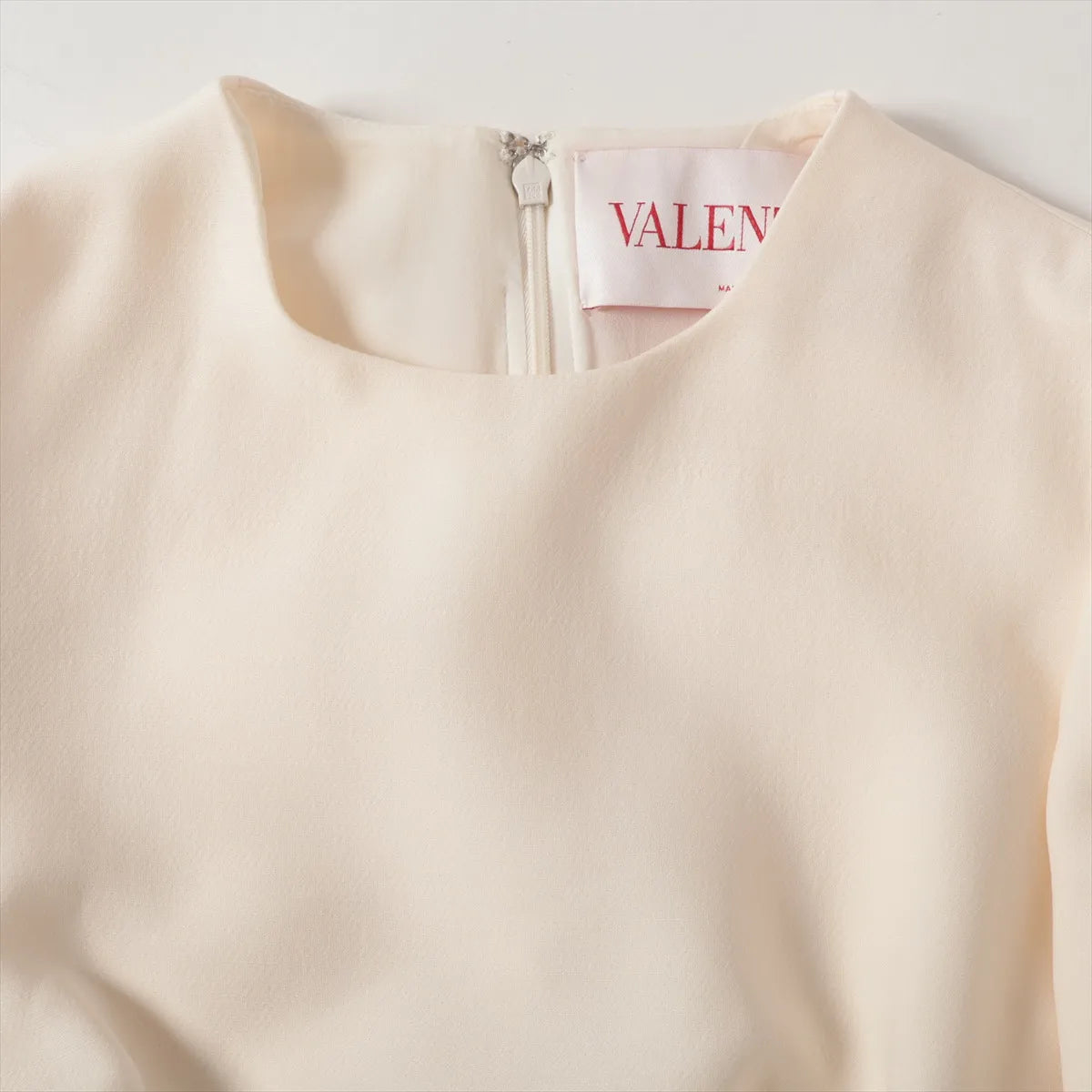 Valentino Bow Wool Mini Dress Ivory