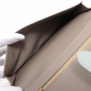 Celine Large Strap Bi-fold Leather Wallet Grey