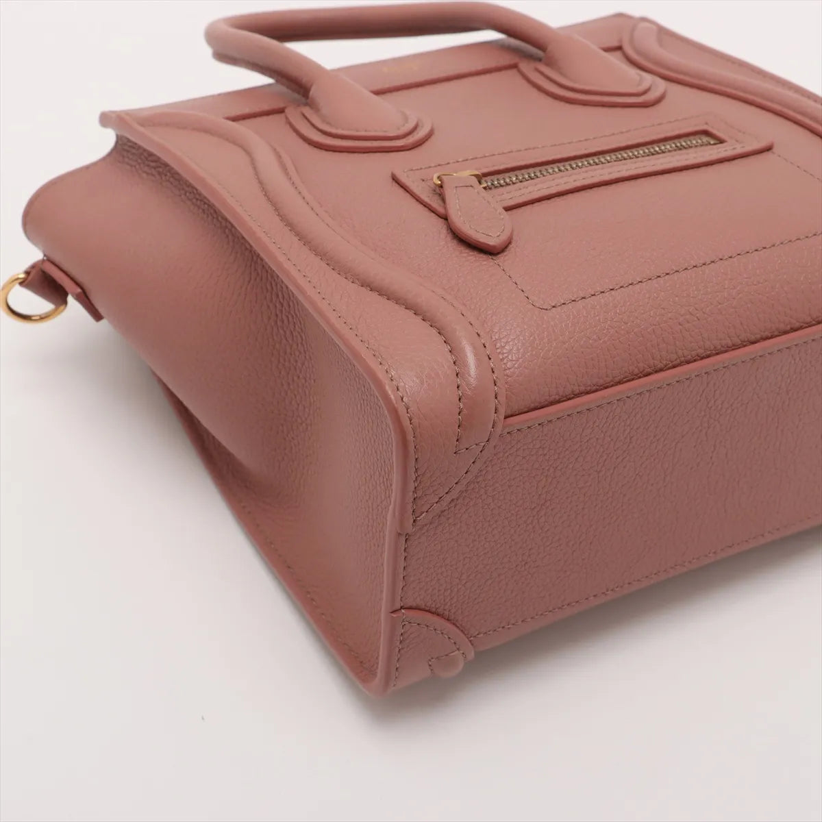 Buy Celine Luggage Nano Shopper Leather Two-Way Handbag Brownish Pink