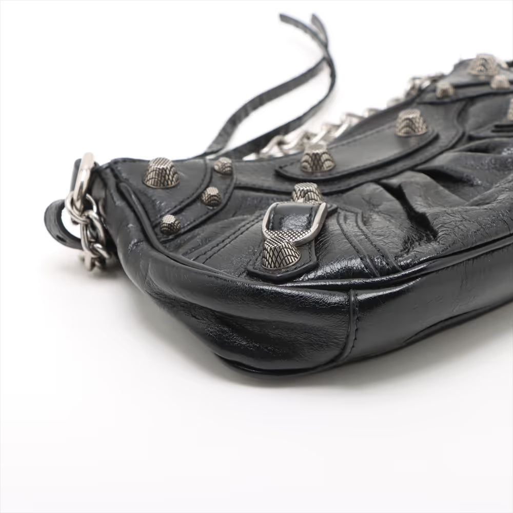 Balenciaga Le Cagole Mini Leather Two-Way Shoulder Bag Black