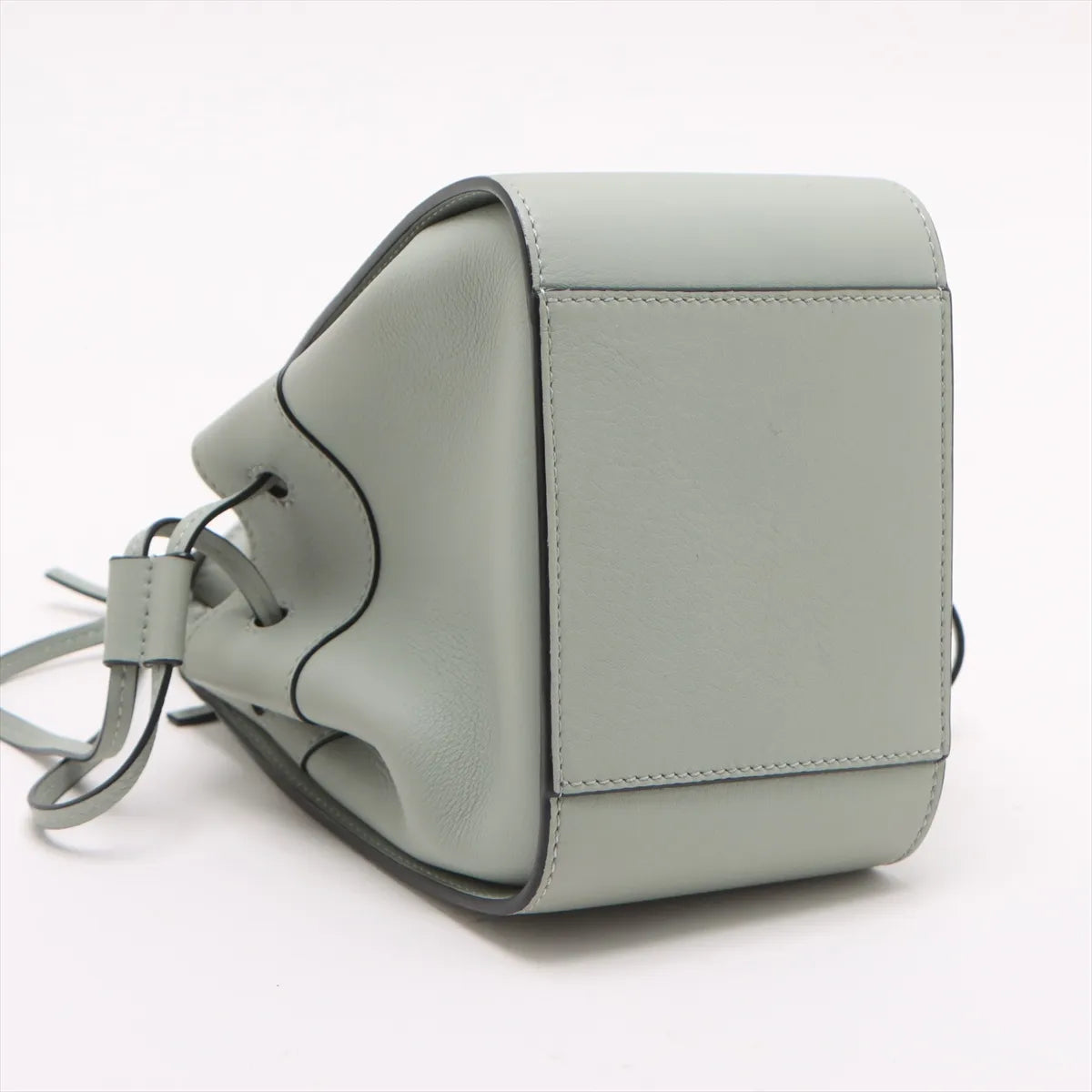Loewe Hammock Drawstring Mini Leather Shoulder Bag Green