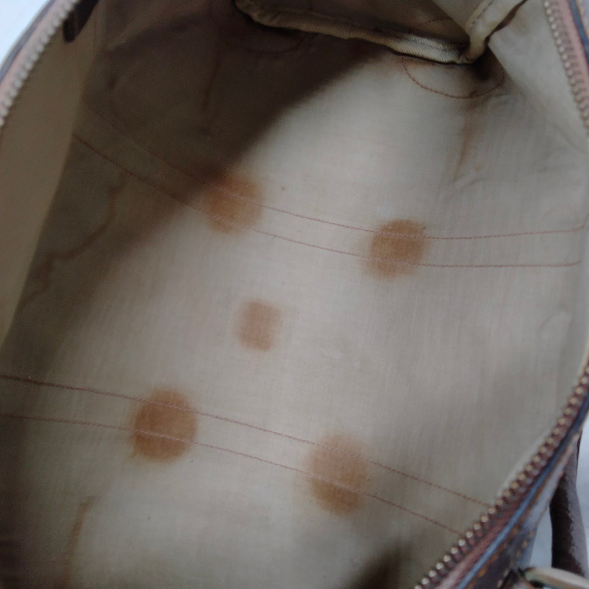 Gucci GG Canvas & Brown Leather Boston Bag — detail 6
