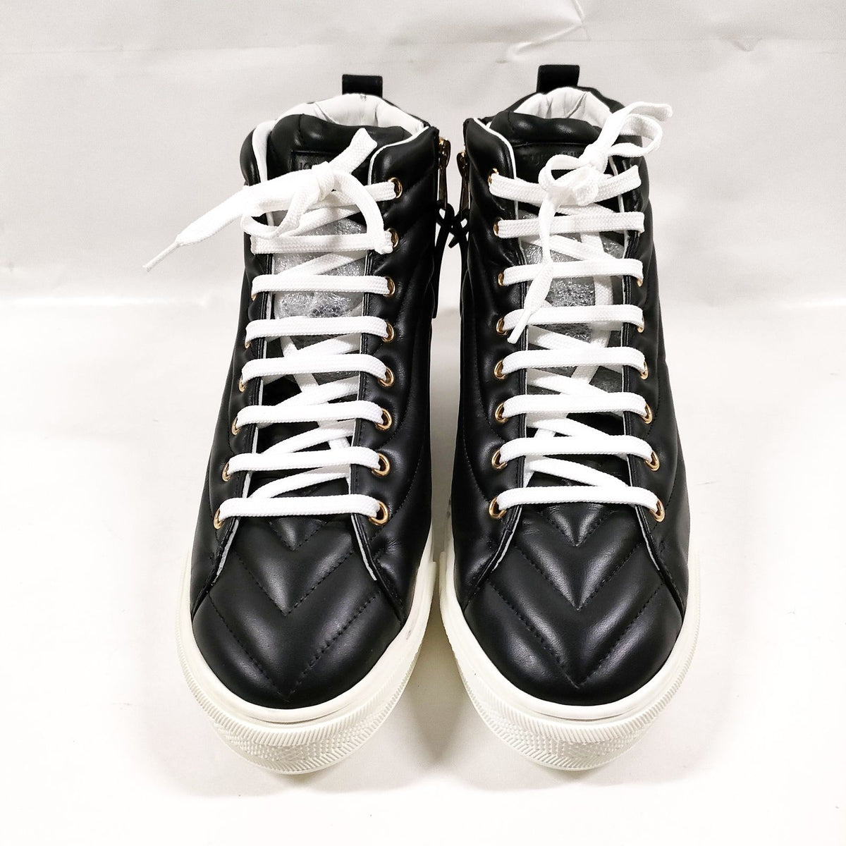 Louis Vuitton Black Leather High-Top Sneakers — EU 37 — detail 1