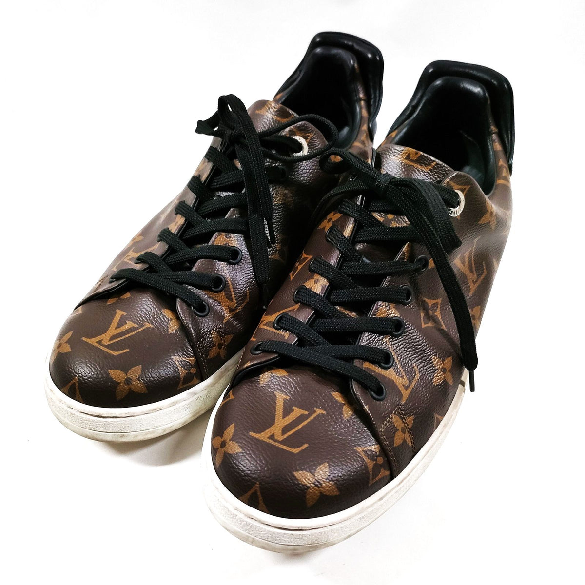 Louis Vuitton Brown Monogram Leather Sneakers — UK 7.5 — product view