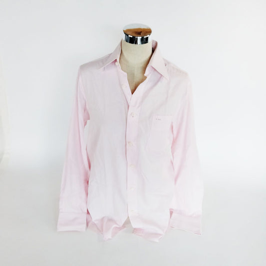 Hermès Pink Cotton Long-Sleeve Blouse — Size L — product view