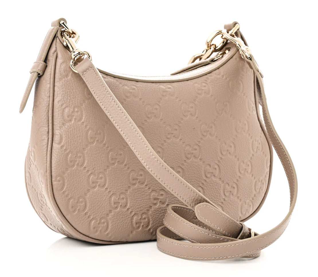 Gucci GG Emblem Leather Shoulder Bag
