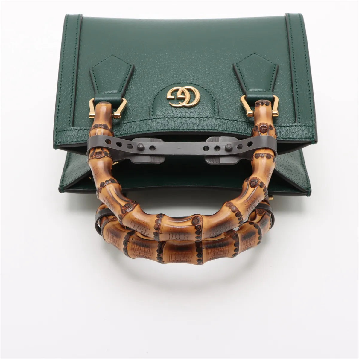Gucci Bamboo Diana Leather Two-Way Handbag Green