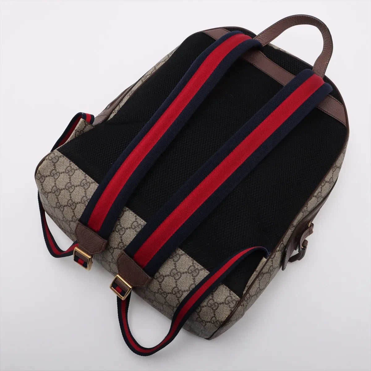 Gucci GG Supreme Bosco Leather Backpack Brown