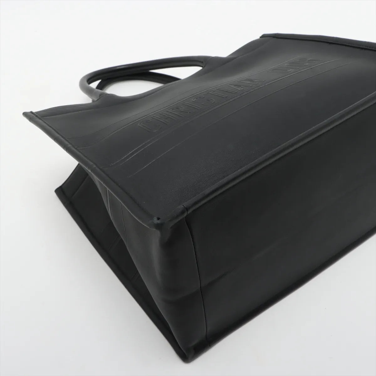 Christian Dior Book Tote Medium Leather Bag Black