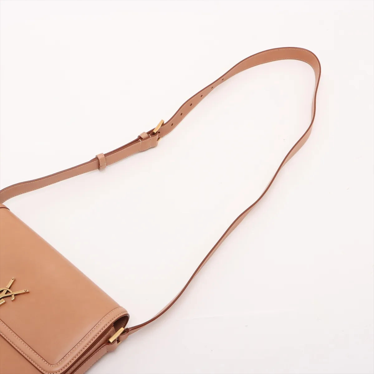 Saint Laurent Paris Solferino Leather Shoulder Bag Brown