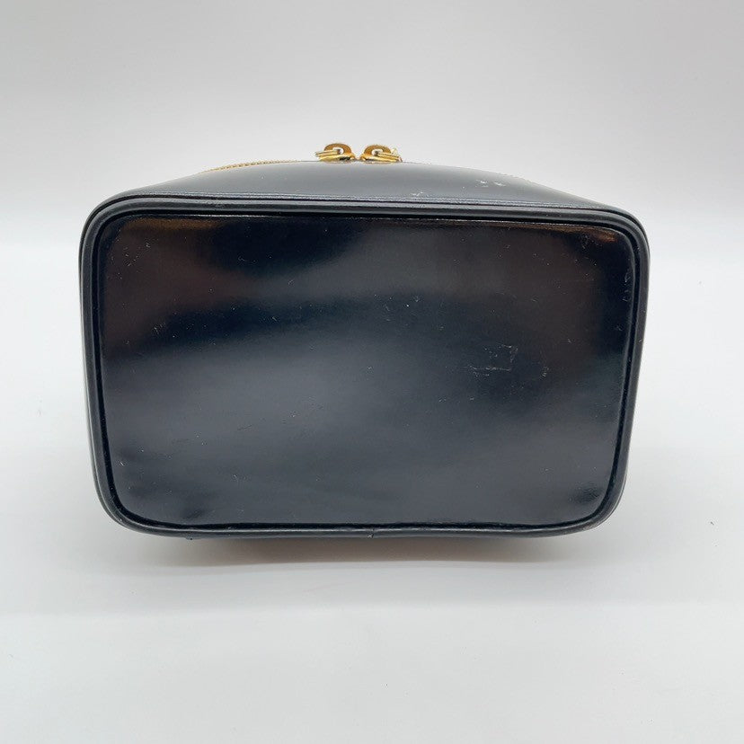 Gucci Bamboo Leather Vanity Handbag Black
