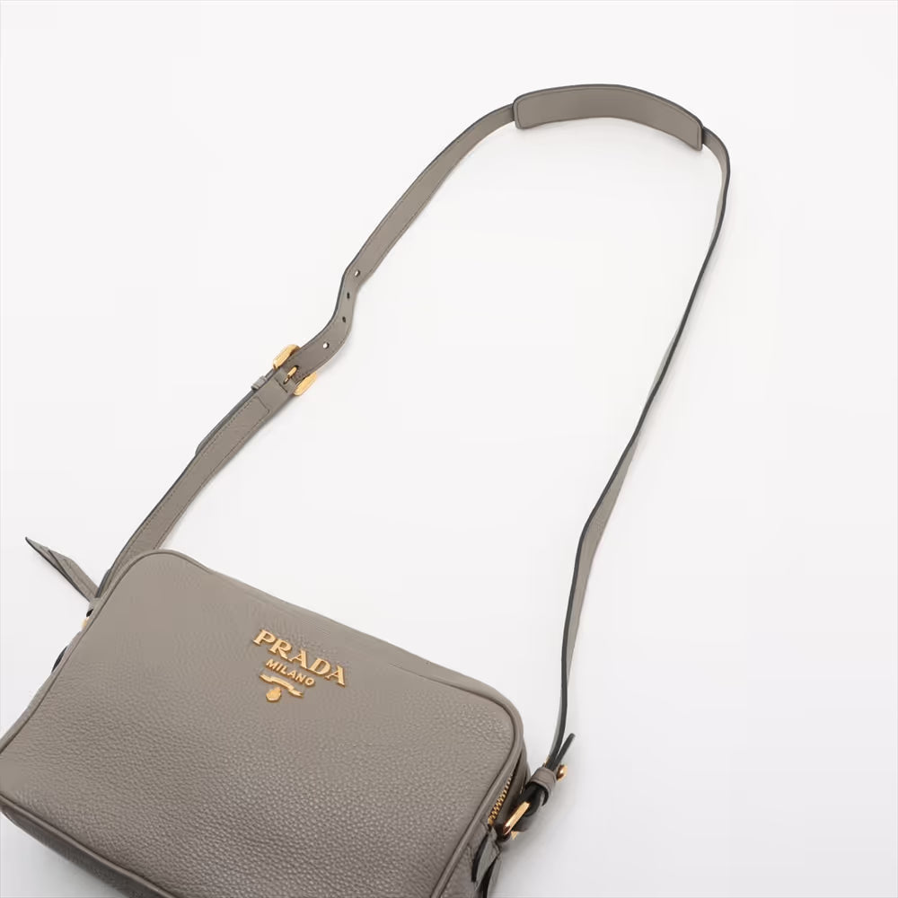 Prada Vitello Daino Leather Shoulder Bag Beige