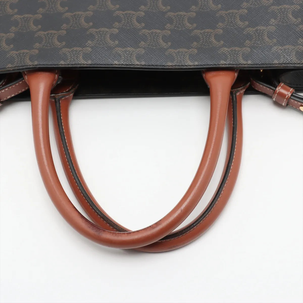 Celine Vertical Cabas Leather Two-Way Mini Tote Bag Brown