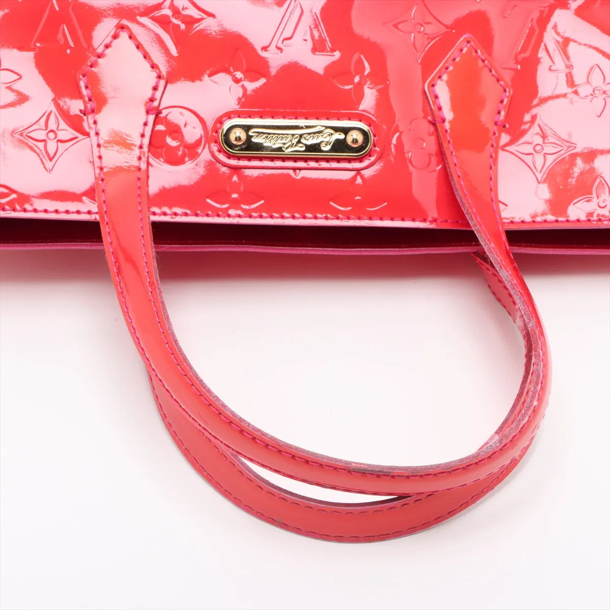 Louis Vuitton Monogram Vernis Wilshire PM Red-Pink