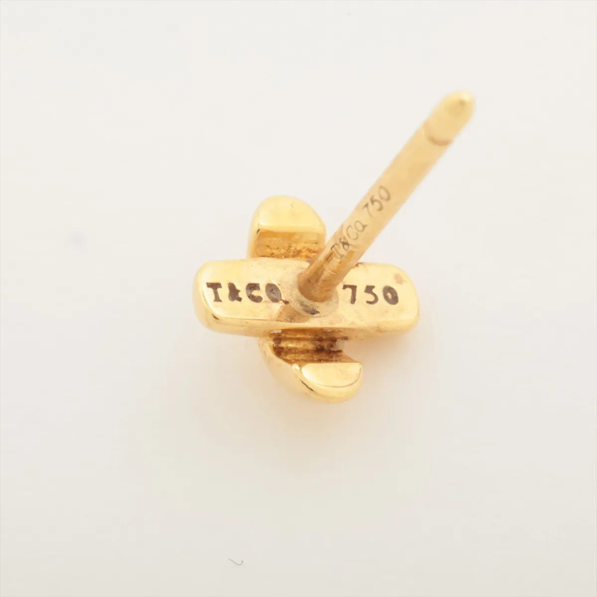 Tiffany & Co. Cross Stitch Stud Earring Yellow Gold