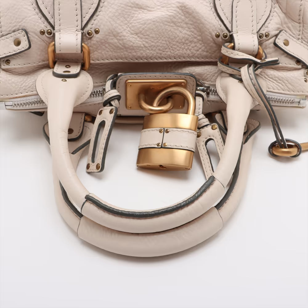 Chloe Paddington Leather Handbag Ivory