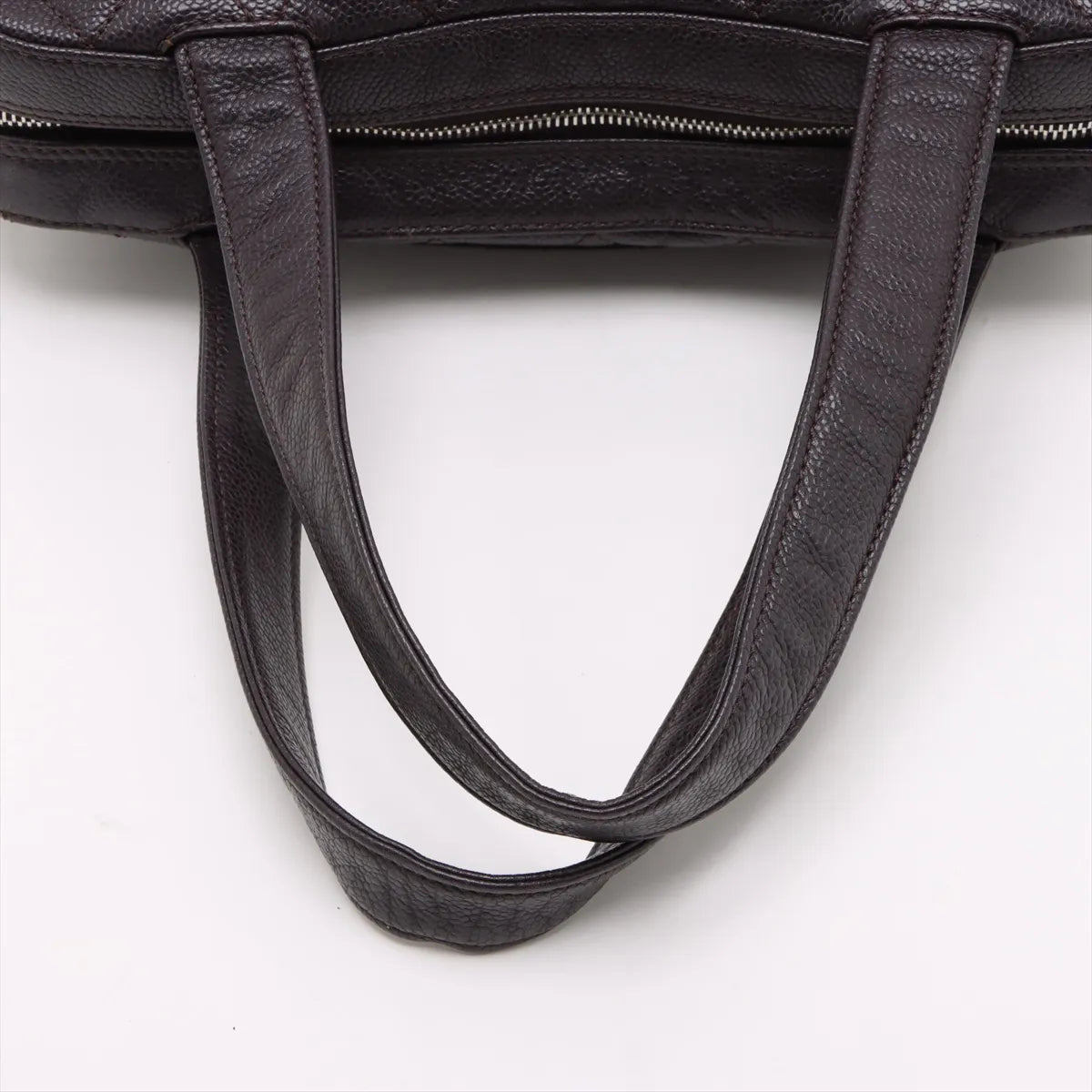 Chanel CC Logo Matelasse Caviar Skin Tote Bag Purple