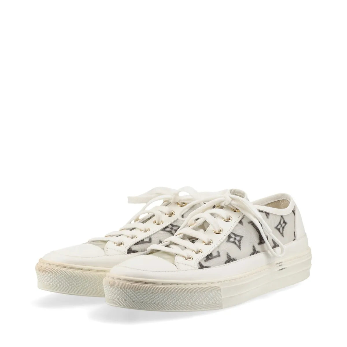Louis Vuitton Stellar Line Mesh Leather Sneaker White x Black