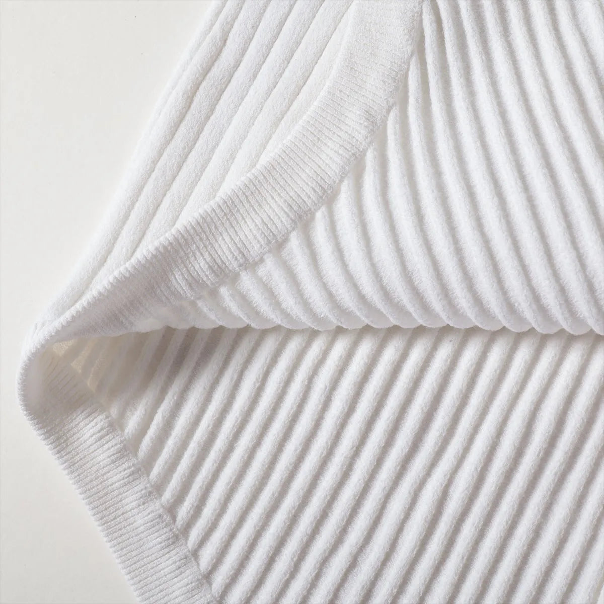 Valentino Rayon Ribbed Long Sleeve Bodysuit White