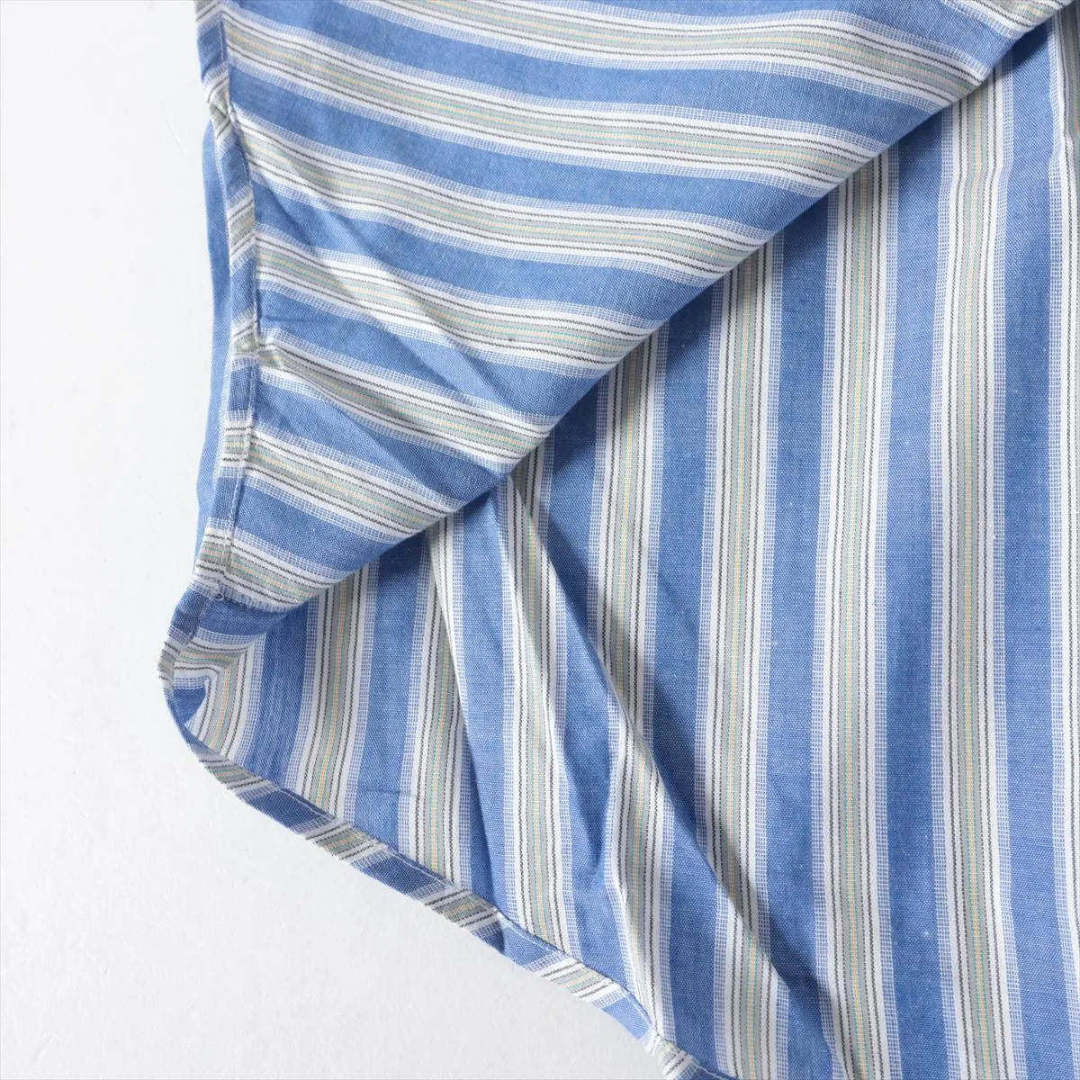 Christian Dior Striped Cotton Long Sleeve Shirt Blue x Gray