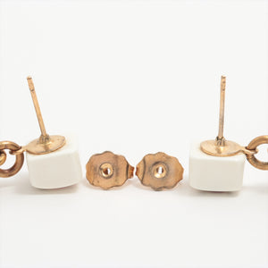 Chanel Multicolor Stone Soccer Ball Earring
