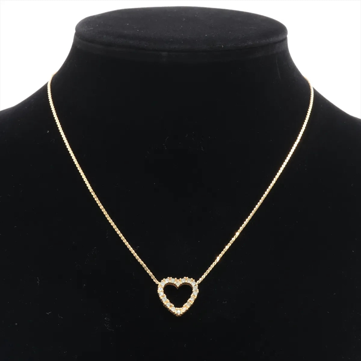 Christian Dior Hearts Rhinestone Pendant Necklace