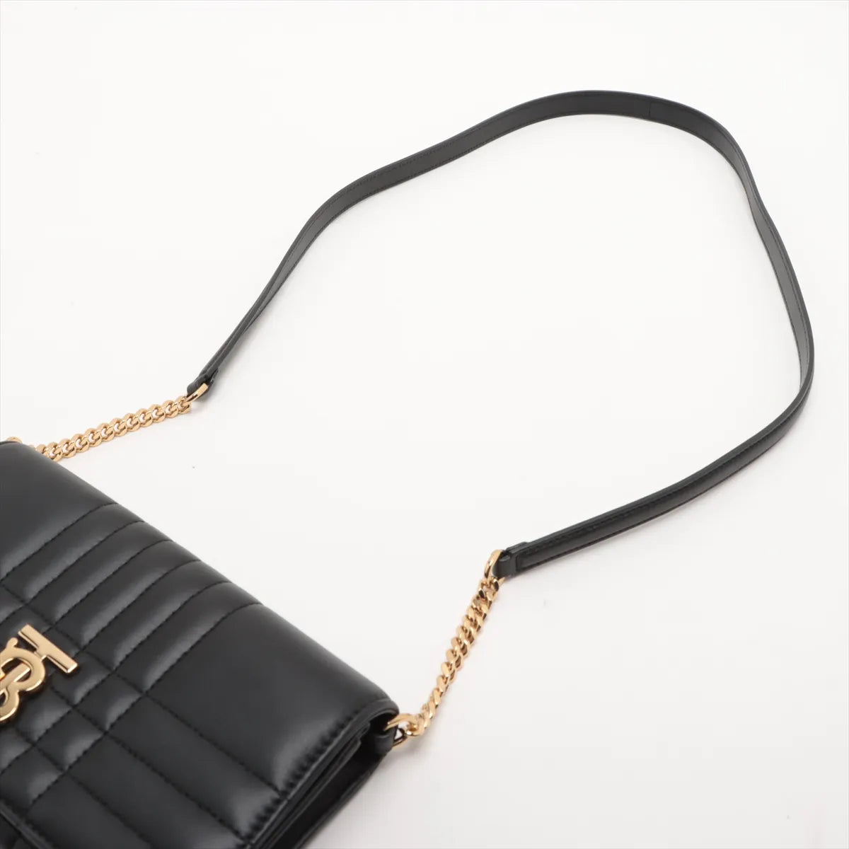 Burberry TB Quilted Lola Leather Chain Wallet Black * PREORDER *