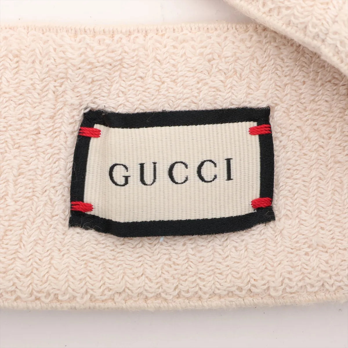 Gucci Headband Visor Cotton Beige x Yellow