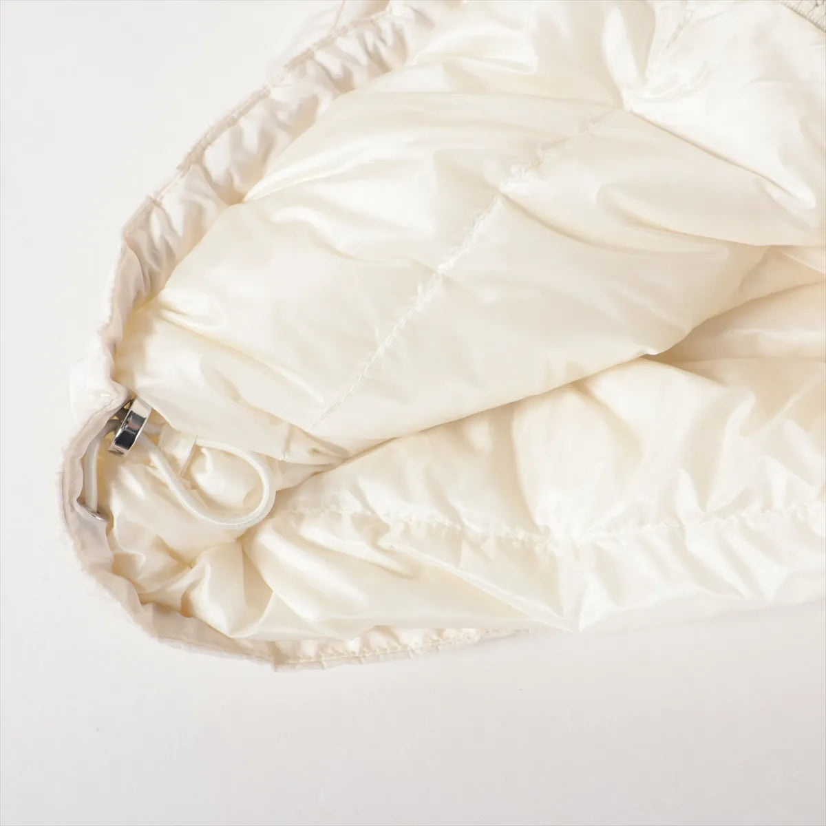 Moncler Argent Floral Rhinestone Polyester Down Jacket White