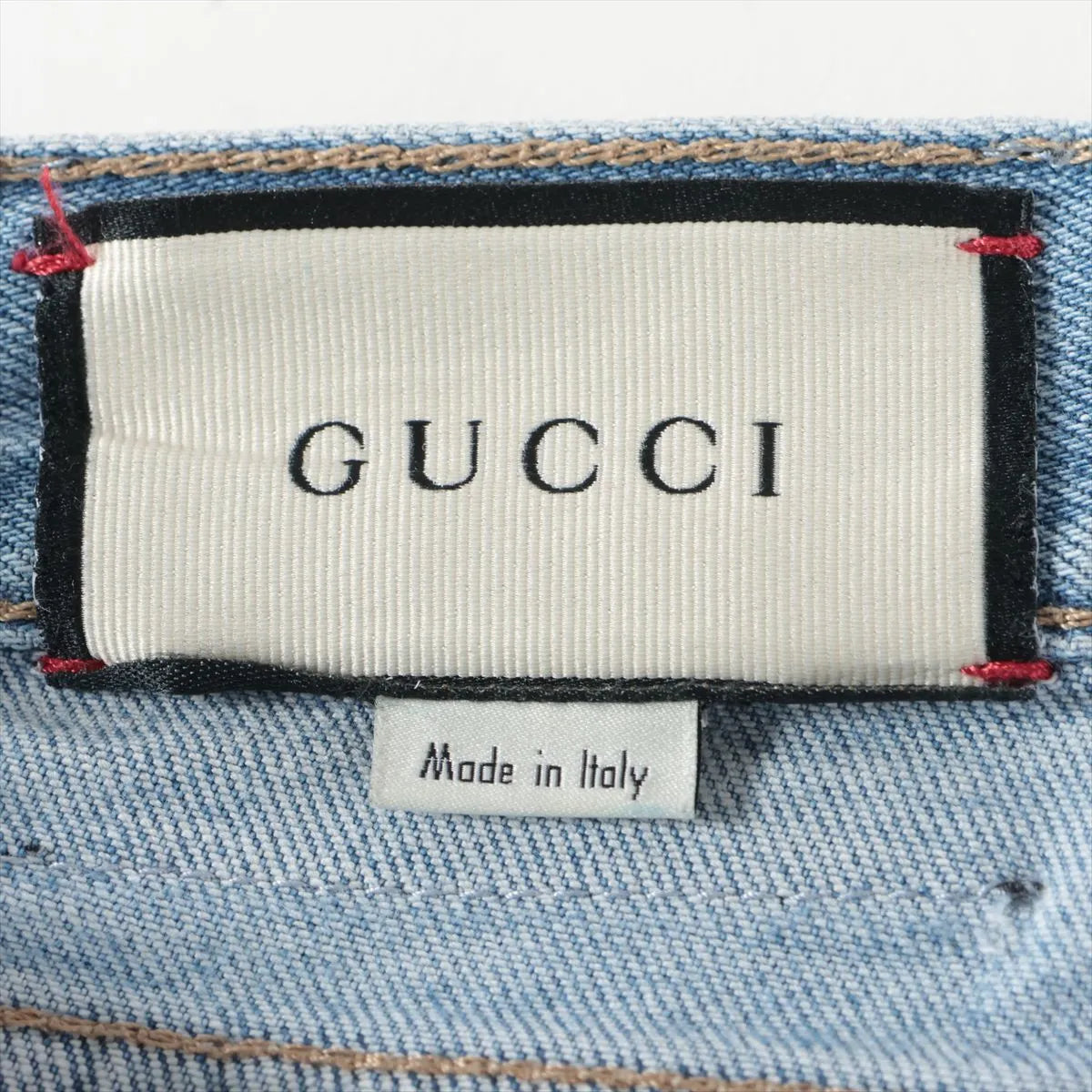 Gucci Cotton Denim Pants Blue