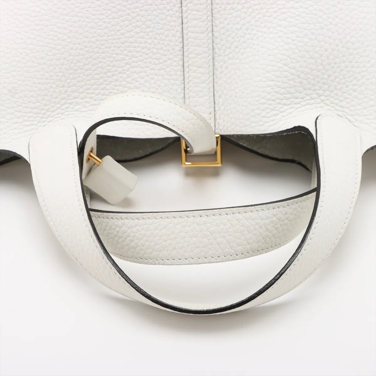 Hermes Taurillon Clemence Picotin Lock 18 PM New White