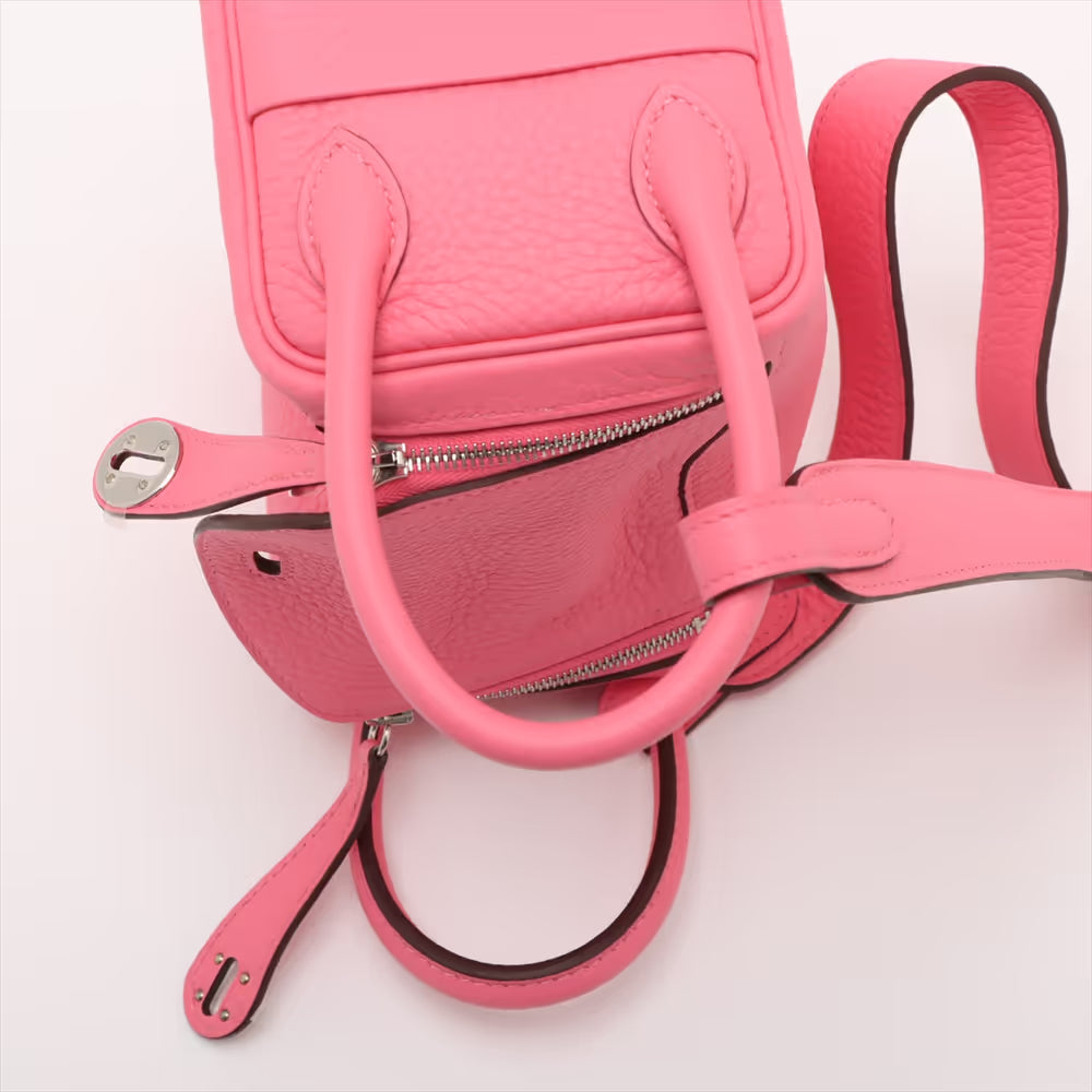 Hermès Lindy Mini 20 Taurillon Clemence Rose Azalee