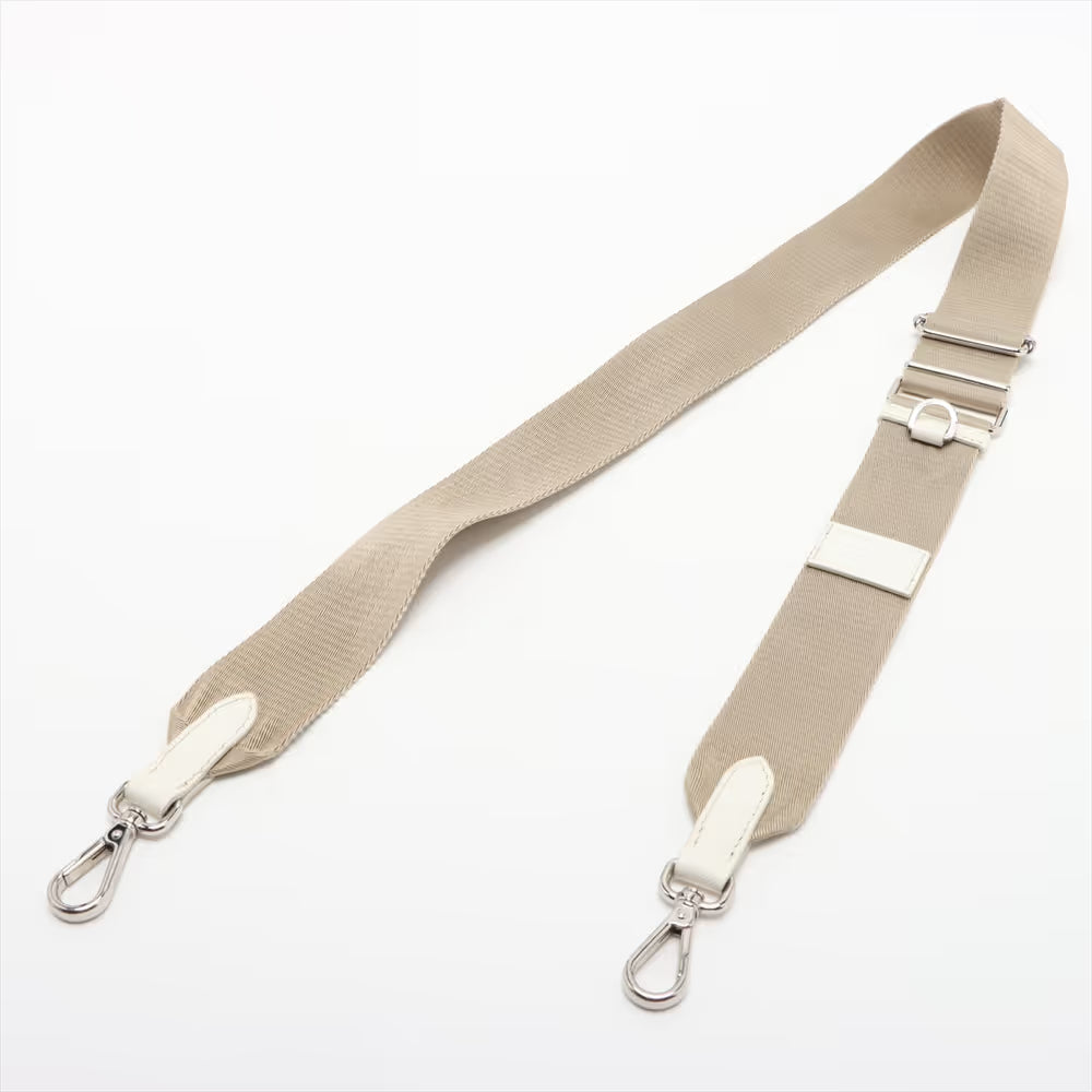 Prada Tessuto Nylon Leather Two-Way Shoulder Bag White
