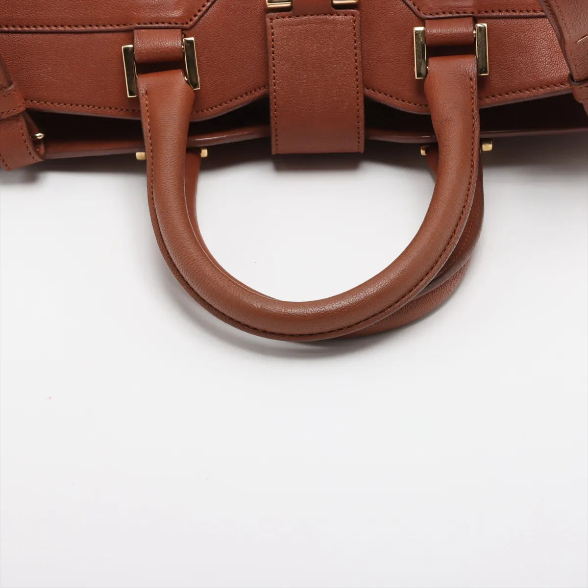 Yves Saint-Laurent Cabas Chyc Leather Two-Way Shoulder Bag Brown