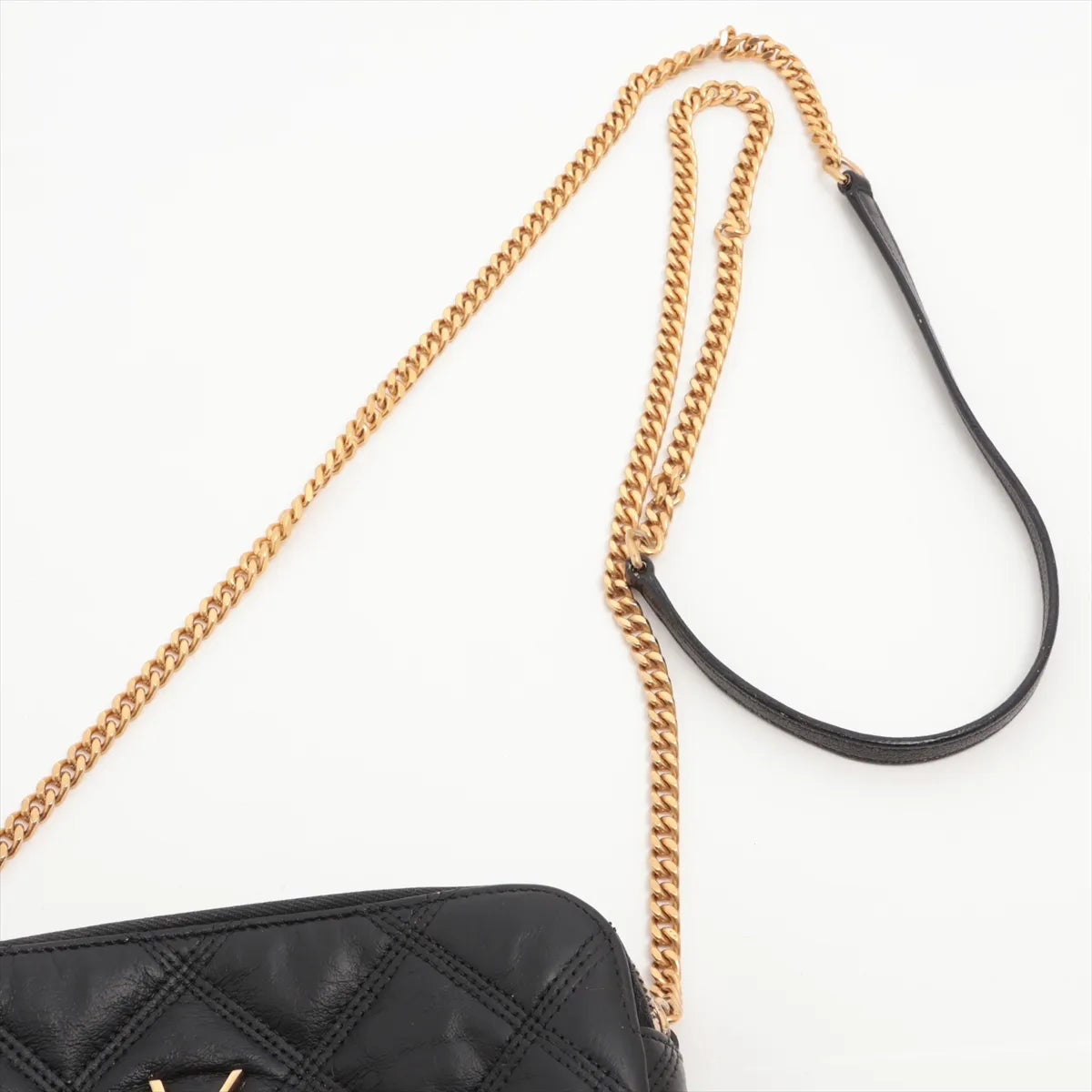Saint Laurent Paris Becky Leather Chain Shoulder Bag Black