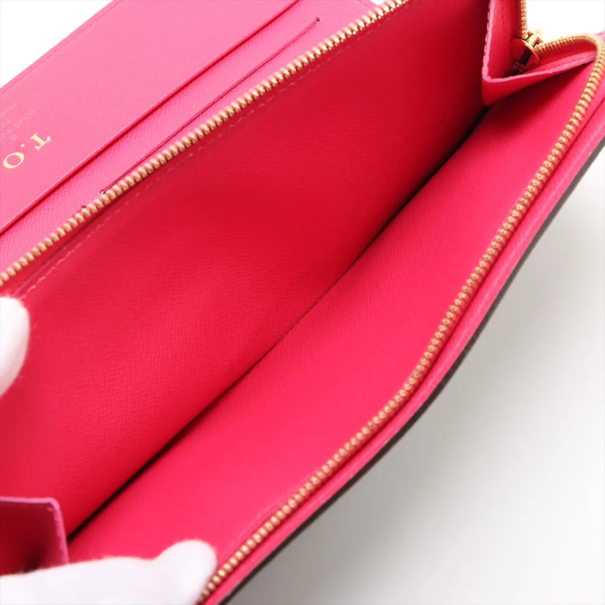 Louis Vuitton Monogram Insolite Zippy Wallet Brown x Hot Pink