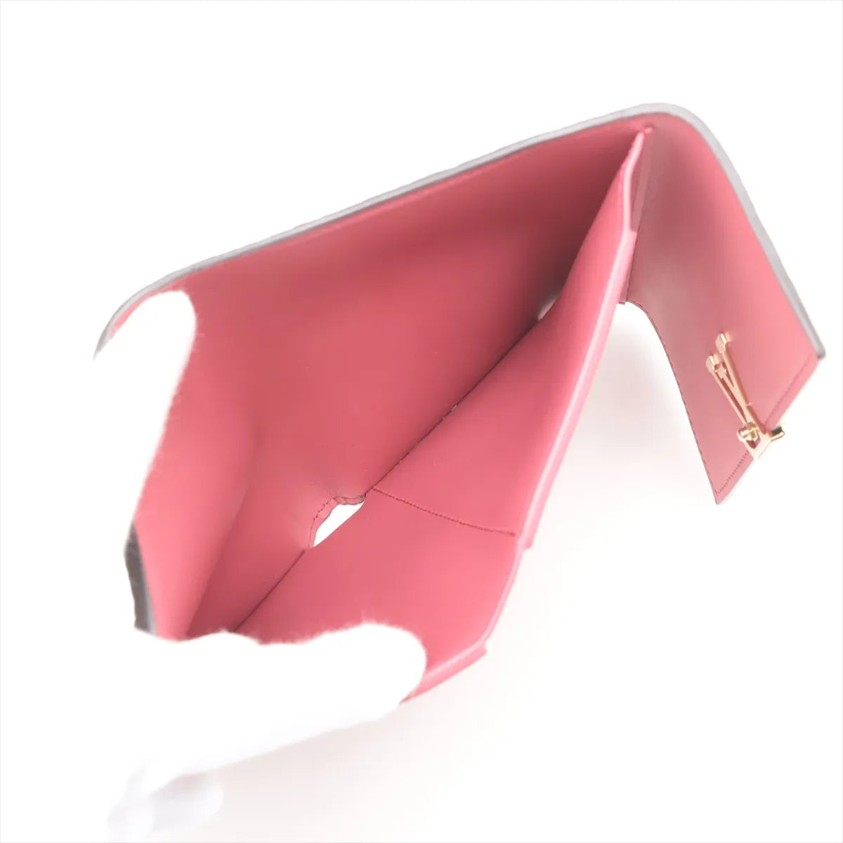 Louis Vuitton Taurillon Capucines Compact Wallet Noir × Hot Pink