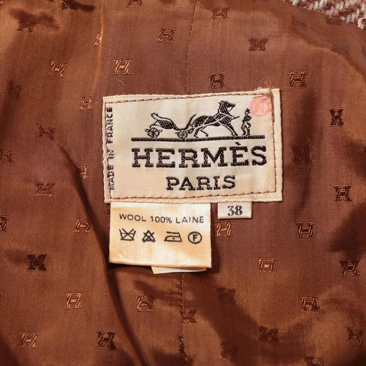 Hermès H Wool Skirt Brown